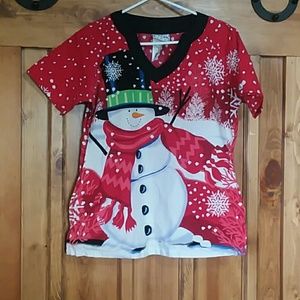 UNIFORM ADVANTAGE holiday scrub top